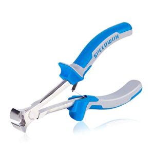 SPEEDWOX Langnippel End Nippers 5-1/2 Zoll Mini End Schneidezange feine Einzelteile Schnittfunktion für schwierig zu erreichen enge Räume Hochleistung Reduzierung von Anstrengung