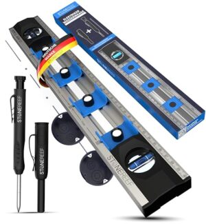 Ergänze die Präzision mit der STONE REEF Elektriker Wasserwaage 40 cm - Eine hochwertige und präzise Wasserwaage für Messungen bei Steckdoseninstallation und Renovierungsarbeiten