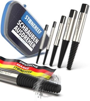 Schrauben-Ausdreher-Set, Ausdrehwerkzeug, Profi-Linksausdreher, Schraubenlöser, Werkzeugset