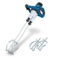 Ergänzungsset für Handrührwerke, Doppel Rührwerk PM1800D von Scheppach mit 1800 Watt Motorleistung, stablänge 570mm und rührkorb-Ø 110mm, ideal für Farbenmischen, Mörtelvermischen und Betonanmischen