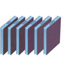 Schleifschwamm Set mit 6 verschiedenen Grits für das Schleifen von Holz, Metall, Wandschaum und Trockenbau. Ideal für verschiedene Anwendungen wie Schleifen, Polieren und Entfernen von Überzügen.