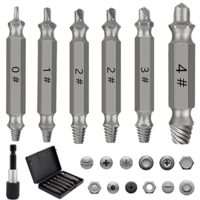 Schraubenausdreher Set für beschädigte Schrauben, 6 Stücke in verschiedenen Größen, ideal für Heimwerker und Mechaniker