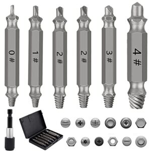 Schraubenausdreher Set für beschädigte Schrauben, 6 Stücke in verschiedenen Größen, ideal für Heimwerker und Mechaniker