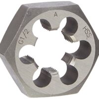 Sechskant Schneidmuttern aus hochwertiger HSS-G-Stahl für heimische und professionelle Anwendungen. Mit Sechskant-Ende für präzise Schneiden und robustem Bohrcraft-Unibox.