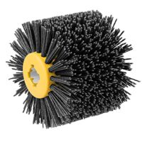 Schleifbürsten für Holzverarbeitung, hohe Qualität, lange Lebensdauer, Nylonfasern, 120 mm Durchmesser, 100 mm Länge, graue Farbe