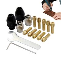 Spannzangen-Set mit Bohrer-Bit und Messing-Spannzange für Drehwerkzeuge und Elektroschleifer