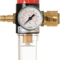 Steck-Druckminderer mit Partikelfilter und Wasserabscheider inkl. halbautomatischen Entwässerung für Kompressoren - Hochwertiges Werkzeug für Heimwerker und Handwerker