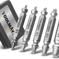 Schraubenausdreher Set, 5 Stück Linksausdreher für beschädigte Schrauben, max. Härte 66 HRC, Entferner und Extraktor Set