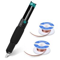 Tabiger Entlötpumpe Set, Vakuumpumpe, Desoldering Wick und Tool, für Lötstellen und Solder Removal, leistungsfähiges Werkzeug für Elektroniker und Mechaniker