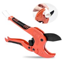 Rohrschneider für Kunststoffrohre, PVC Rohrschere 42mm mit Ratschen für PVC/PE/PP/PEX/PPR