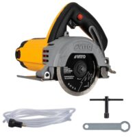 VITO Profi Hochleistungs Fliesenschneider, 1550 W, 12.000 U/min, Nass+Trocken Trennschneider für Steine, Fliesen, Granit, Marmor & Beton bis 34mm Stärke