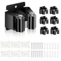 VMUTGA Besenhalter Wand 6 Stück, Gerätehalter Besenhalter inkl Montagematerial, Gartengerätehalter Wandhalterung für Wischmopp, Besen, Schaufel, Werkzeuge