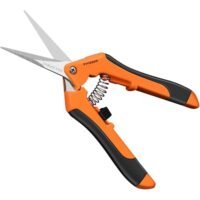 VIVOSUN Gartenschere 1er-Packung 17 cm Pflanzenschere mit ergonomischen Griffen und Titan-Antihaftbeschichtung, ideal für Gartenarbeit, Rosenpflege und Bonsai-Anlage.