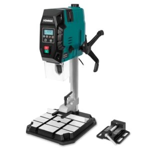 Vonroc 900W Standbohrmaschine mit Kreuzlinienlaser und LED-Licht - Hochverstellbarkeit für Holz, Metall und Kunststoff - Digitales Bedienfeld mit LCD-Anzeige