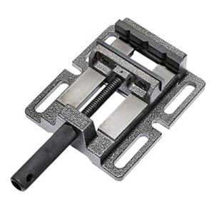 Hochwertiger WABECO Maschinenschraubstock 125 mm für die Werkbank, grauer Grauguss, Backenbreite 125 mm und Spannweite 125 mm.