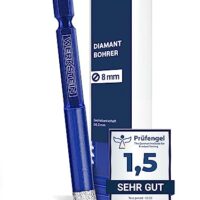 Diamantbohrer für Fliesen, Glas und Keramik - 8mm Bohrer mit Sechskantschaft für hochwertige Ergebnisse