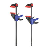 Einhandzwingen 2 Stück, Schraubzwingen Set Spannweite 305mm 2 in 1 zum Spannen Dehnen, Dehnbereich 440mm Spannkraft 68kg für einfaches und stabiles Fixieren von Holz Möbel mit einer Hand
