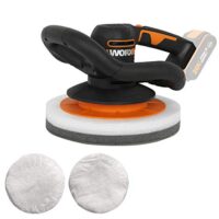 WORX Akku-Poliermaschine 20V WX856.9, elektrische Poliermaschine für Innen- und Außenbereich, polieren ohne Akku & Ladegerät, inkl. Auftrags- & Polierhaube, PowerShare universal kompatibel