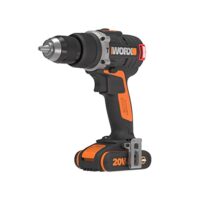 WORX WX373 Akku Schlagbohrschrauber Set - 20V, 2 Li-Ion Akkus, Koffer & Schnell-Ladegerät - 60Nm, 2-Gang-Getriebe & LED-Licht zum Schrauben, Bohren und Schlagbohren