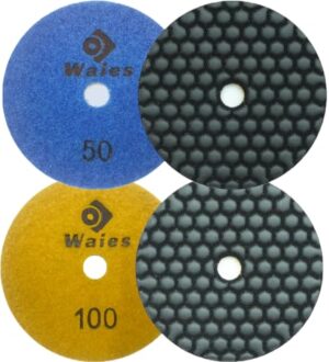 Diamant-Schleifpad für Trockenschliff, 100mm Körnung 50-100, für Granit, Stein, Beton und Marmor