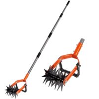 Walensee Rotationsgrubber, verstellbare Garten Kultivator Gartenfräse, 2-in-1 Gartenjätmaschine und Krümelgrubber Kultivator-Werkzeug zur Bodenmischung oder zum Nachsäen von Gras