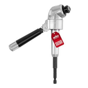 Wiha Hochleistungs-Winkelschrauber mit Schnellwechselhalter für schwer zugängliche Stellen, Ecken und Kanten, 105° abgewinkeltem Kopf, 1/4 mm, 165 mm