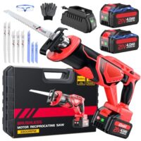 XIAZIR Säbelsäge Akku mit Hochleistungsbatterien und bürstenlosem Motor, ideal für Heimwerker und Profis
