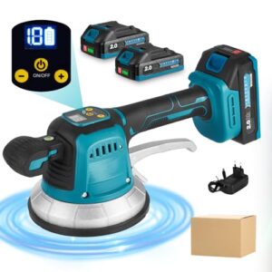 Leistungsstarkes Werkzeug für das Verlegen von Wand- und Bodenfliesen, 10-Gang Fliesen Vibrationsgerät mit 2 2.0Ah Akkus, 150kg Saugkraft, Digitale Anzeige, Fliesenrüttler für Wand- und Bodenfliesen 20-200cm