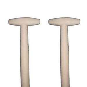 Ersatzstiel für Gartengeräte, Spatenstiel aus Buchenholz mit T-Griff und Schraubenverschluss, 90 cm Länge, Ø 38 mm