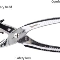 Leder-Lochzangen-Set von Amazon Basics, Drehlochzange und Aufweitwerkzeug mit verschiedenen Lochgrößen für Lederarbeit