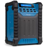 Baustellenradio DAB Plus Radio mit Akku, Bluetooth 5.0, IP54 Wasserdicht, 8 Stunden Spielzeit, 100W Leistung, Tragegriff für professionelle Anforderungen