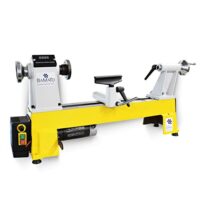BAMATO Drechselmaschine WL-460V, 550W Leistung, M33 Geweindeaufnahme, MK2 Konus, 153mm Spitzenhöhe, 230V, Drechselbank für Holz Werkstatt