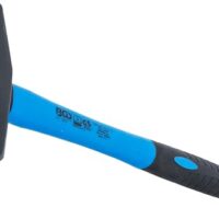 BGS 3857 Schlosserhammer mit Fiberglasstiel, DIN 1041, 1500 g Gewicht, hochwertiger Werkzeugstahl (C45)
