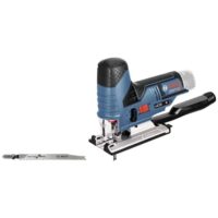 Bosch Professional 12V System Akku Stichsäge GST 12V-70 mit Schnitttiefe in Holz 70mm inkl. 2x Sägeblatt Gleitschuh Spanreißschutz ohne Akku Ladegerät