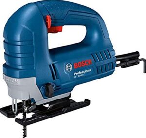 Bosch Professional Stichsäge GST 8000 E mit Sägeblatt T144 D und Spanreißschutz
