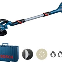 Bosch Professional Trockenbauschleifer GTR 55-225, 550 Watt, Schleifteller Ø 215mm, inkl. 1x Schleifblatt M480, 1x Schleifteller-Set weich, 3x Kabelclip, Handwerkerkoffer
