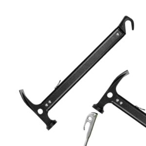 Multifunktionales Camping-Zelthammer für Outdoor-Aktivitäten, Aluminium-Gestell und ergonomischer Griff zum Ziehen, Nageln und Graben
