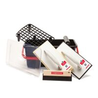 Klassisches 8-teiliges Fliesenwaschset für Profis - Mischverpackung mit Rollenaufsatz, Fugengummi und Hydroschwamm - COMENSAL Produkt