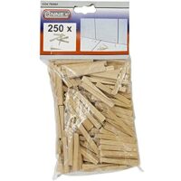 Connex Fliesenkeile 40 x 4 mm - Praktisches Set mit 250 Stück aus stabilem Buchenholz, naturfarbene Keile für gleichmäßigen Abstand zwischen Fliesen