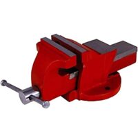 Connex Schraubstock 125 mm, feststehend, aus Stahlguss gefertigt, für Heimwerkerprojekte geeignet