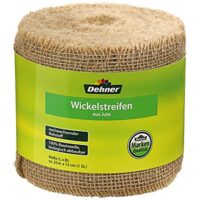 Dehner Jute-Wickelstreifen, ca. 25 m x 15 cm, aus natürlicher Baumwolle, beige Farbe, ideal für Garten und Floristik