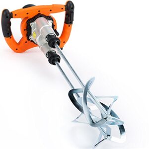 Deuba Doppel Rührwerk 1800 Watt bis 90L ergonomisches 2-Gang-Getriebe M14 Mörtelrührer Mischer Betonrührer
