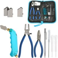 Professionelles Glasschneider Set mit Öl-Feed Cutter, Fugenzange Pliers und weiteren Werkzeugen für präzise Glas-Schnitte