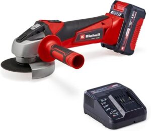 Einhell Akku-Winkelschleifer TC-AG 18/115 Li, 18V, 115 mm Scheiben-Durchmesser, 28 mm Schnitttiefe, Softstart, Zusatzhandgriff, inkl. 1x 4,0 Ah Akku & Ladegerät