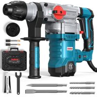 ENEACRO SDS-Plus Bohrhammer, 1500W 6Joule Abbruchhammer mit 4 Funktionen und Anti-Vibrationsgriff für Beton, Metall, Ziegel, Stein und Mauerwerk
