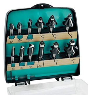 12-teiliges Fräser Set aus Hartmetall mit 8 verschiedenen Fräser-Kategorien in hochwertiger Kunststoffkassette für Heimwerker und Profis