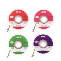 Entlötlitzen für verschiedene Bedürfnisse, 4er-Pack mit 2 mm, 2,5 mm, 3 mm und 3,5 mm Breite, hergestellt aus reinem Kupfer, sicher für die Reinigung, Schweißen und Entlöten kleiner Komponenten geeignet