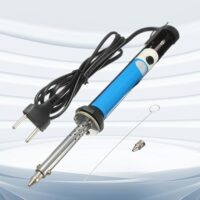 Entlötpumpe, 30W 220V Lödkolbenset Elektrisches Vakuum Entlötkolben Desoldering Pump Lötabsauger mit 1mm und 2mm Entlötstiften für gänige Löt und Entlöt