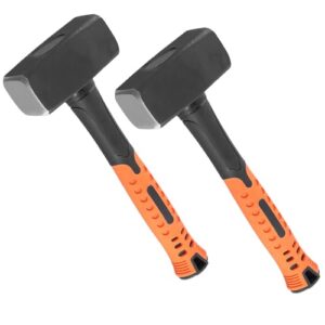 Fäustel Hammer 1500 Gramm, Sledgehammer mit Fiberglasstiel, Durchschlaghammer, Abbruchhammer für Maurerarbeiten und Haushaltsreparaturen