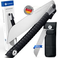 Falkenwald Japansäge klappbar - Holzsäge mit 2x Sägeblatt und Tasche für professionelle Holzbearbeitung